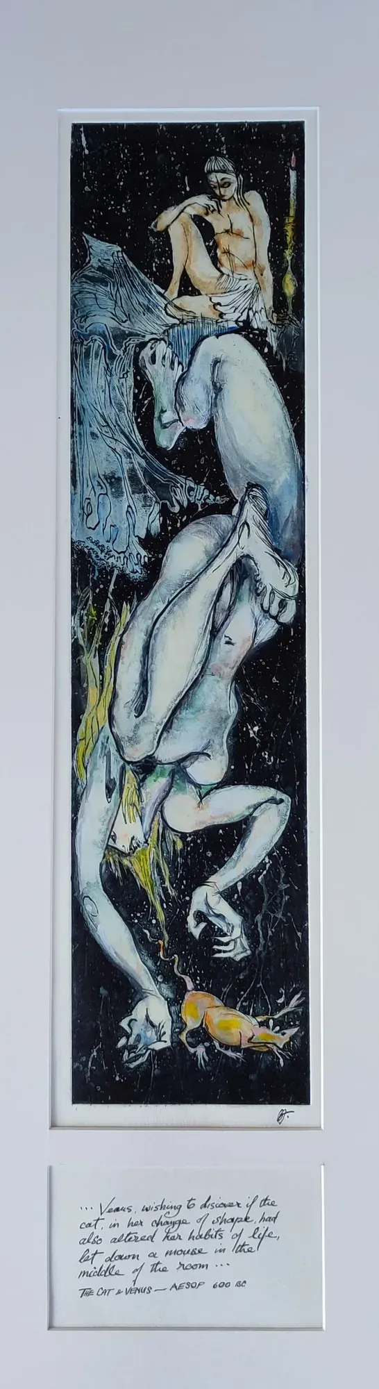 The Cat and Venus, Etching by Bruce Thomson