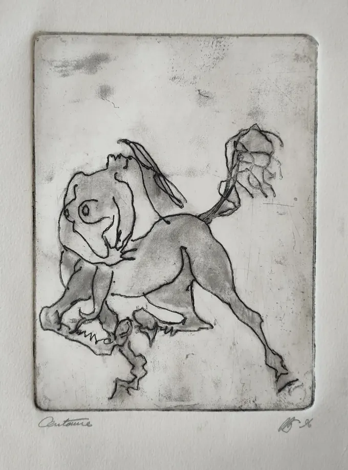 Centaur, Etching by Bruce Thomson