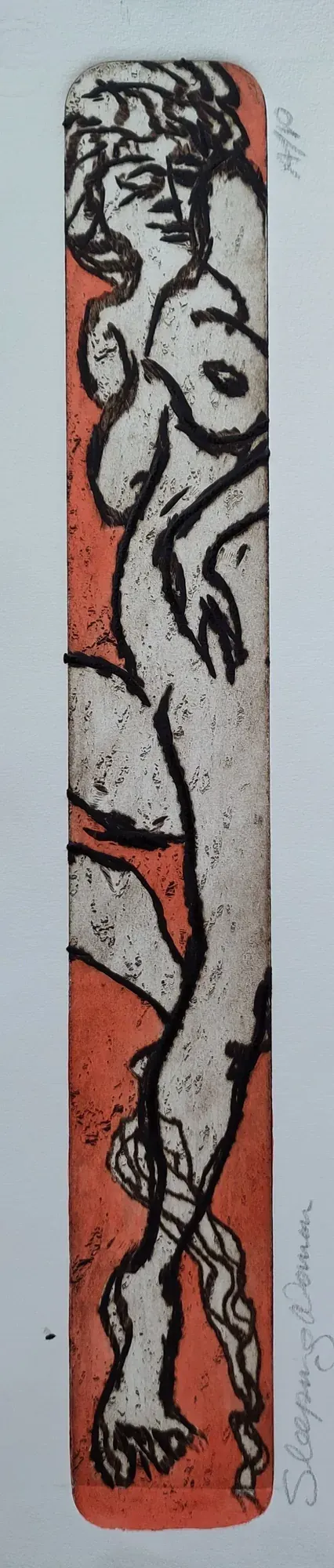 Sleeping Woman, Etching by Bruce Thomson