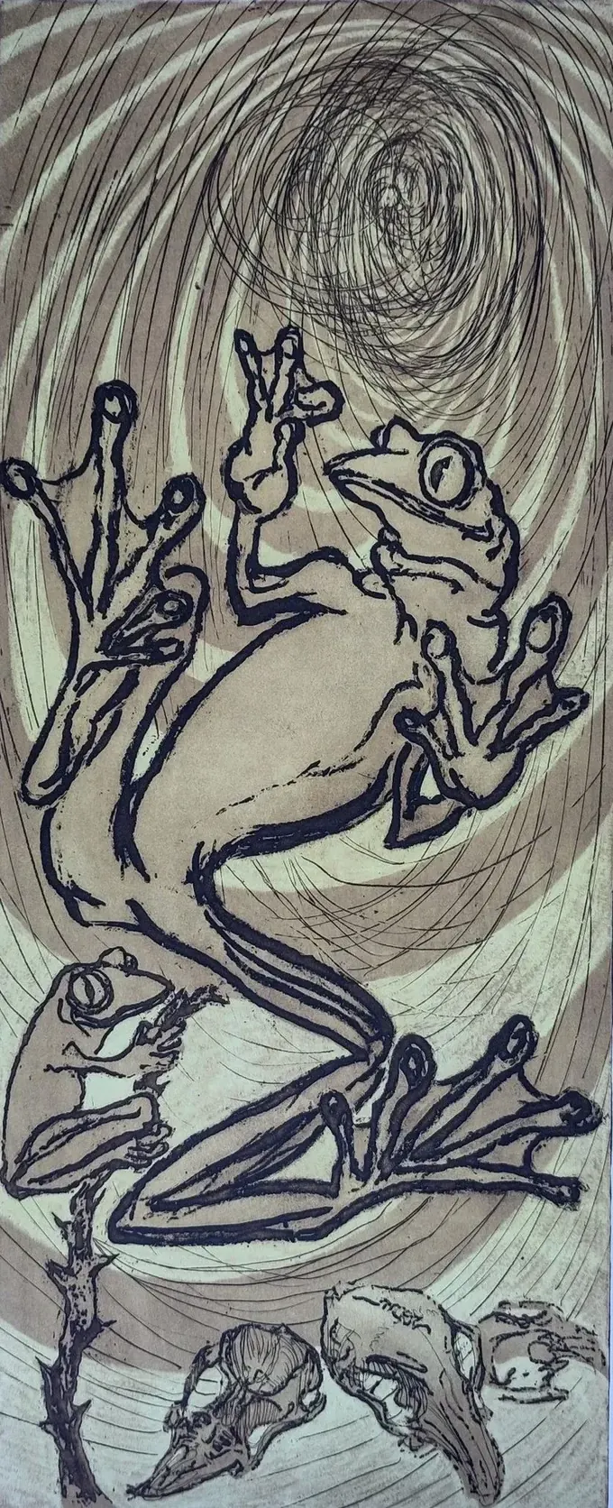 Theban Requiem, Etching by Bruce Thomson