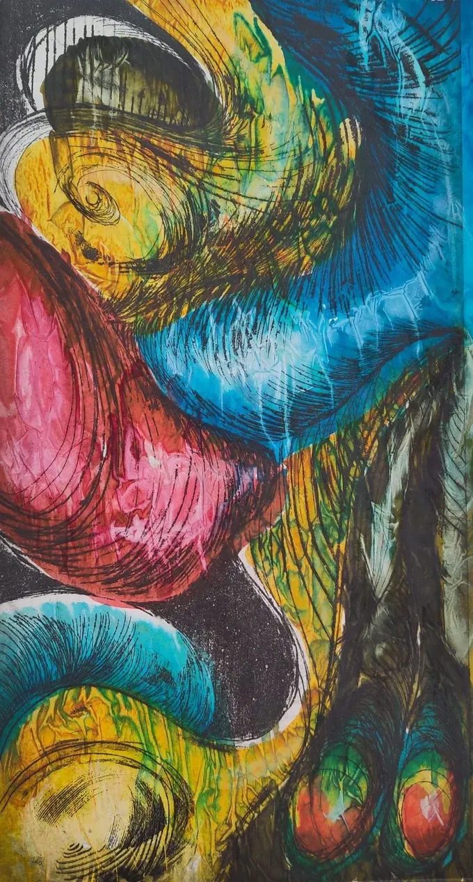 Plumage, Etching by Bruce Thomson