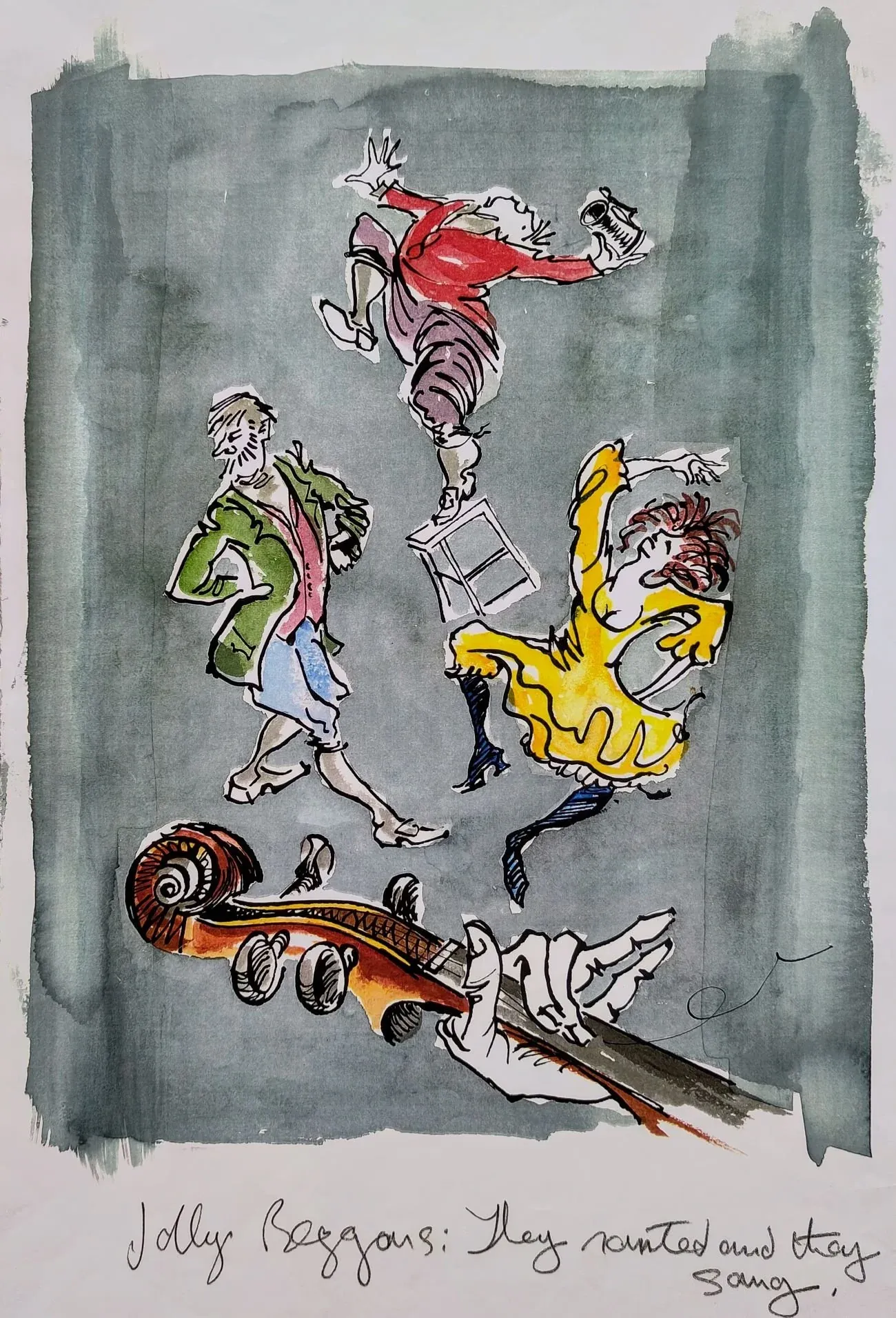 They Danced and They Sang, a The Jolly Beggars illustration by Bruce Thomson