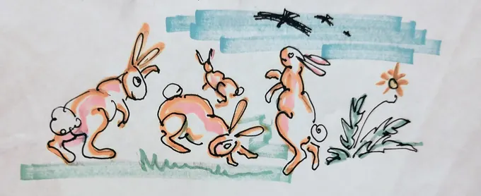 Rabbits and Buzzards, Letter home · Illustration by Bruce Thomson