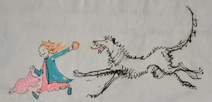 The Deerhound and the Biscuit, Letter home · Illustration by Bruce Thomson