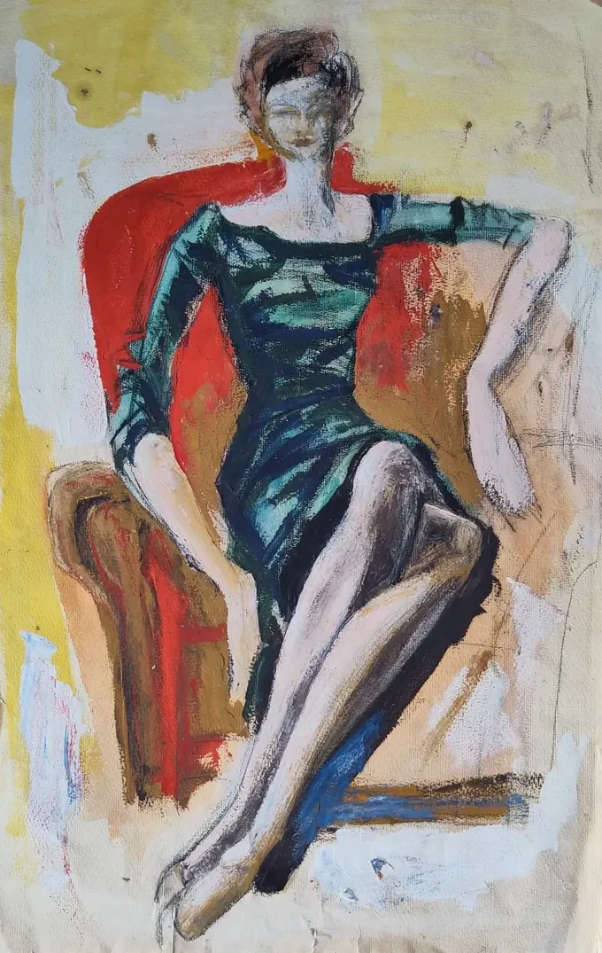 Woman, Oil on canvas by Bruce Thomson
