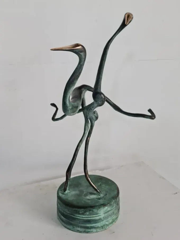Dancing Cranes, Bronze by Bruce Thomson