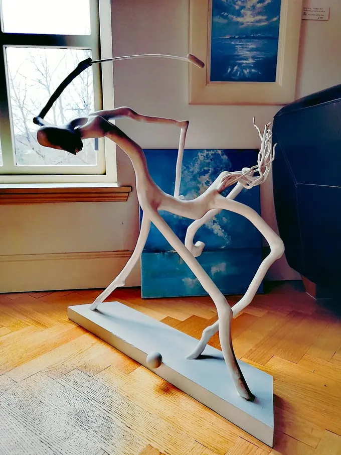 Centaur Playing Polo, Wood by Bruce Thomson