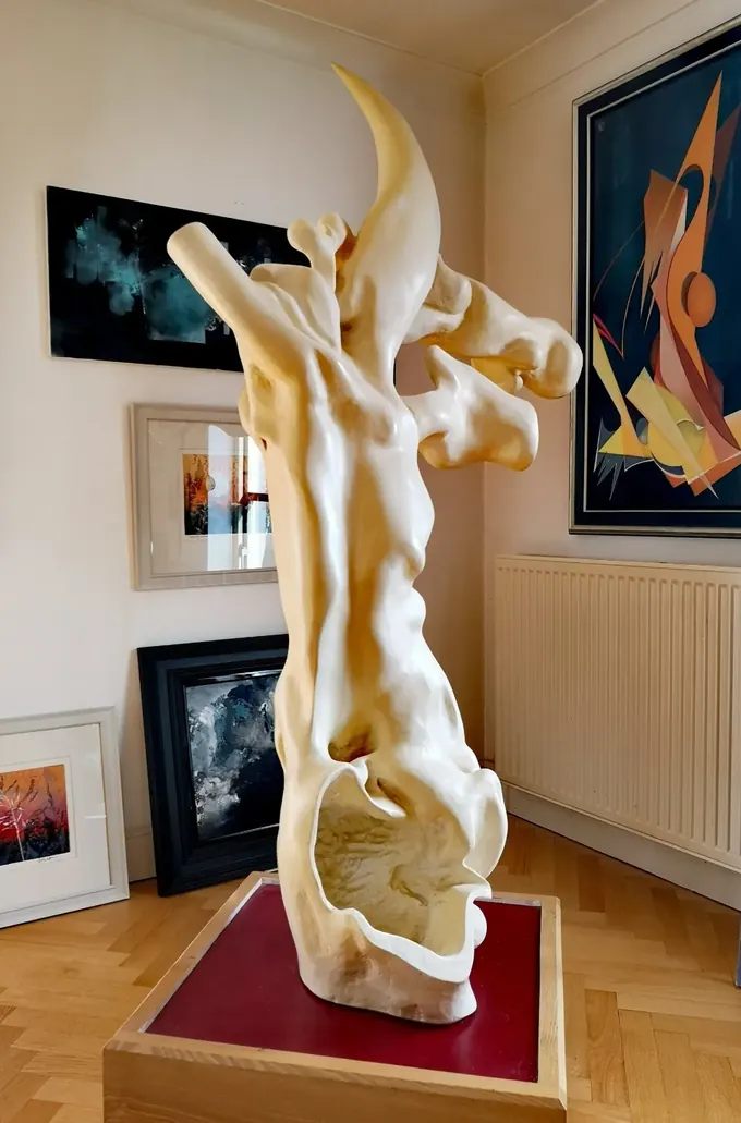 The White Hart, a wood sculpture by Bruce Thomson