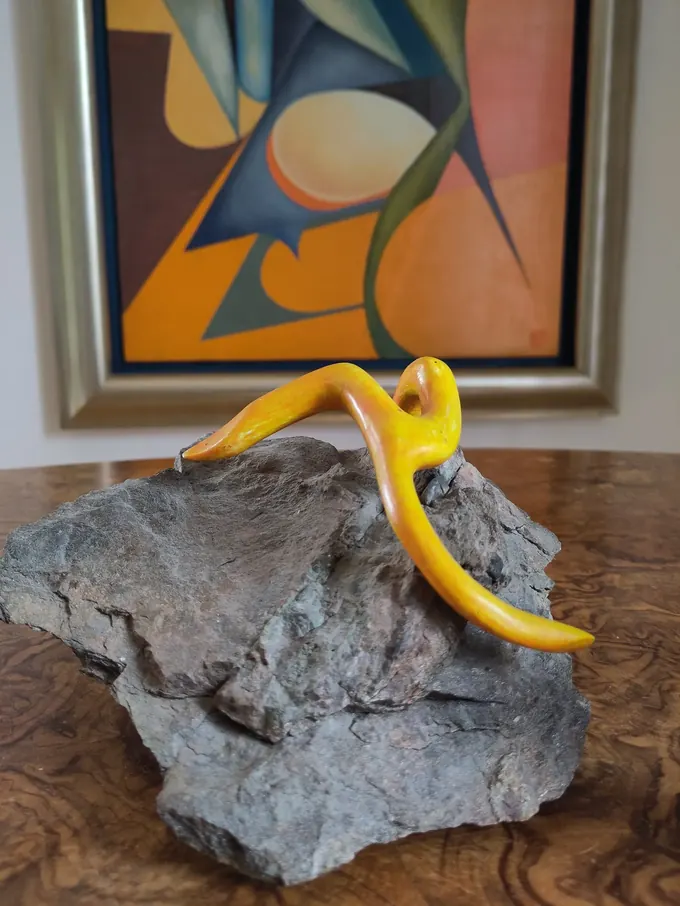 Starfish on a Rock, Wood on stone by Bruce Thomson